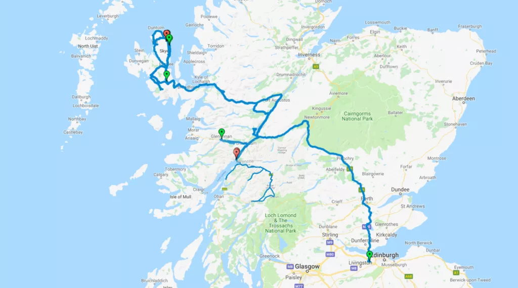 Kolik času zabere cesta po Skotsku?