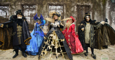 Privátní focení masek na Benátském karnevalu