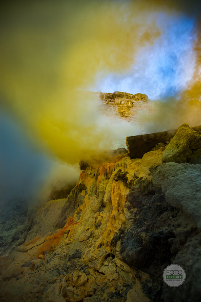 Kawah Ijen kráter Ďáblovo zlato fotoexpedice