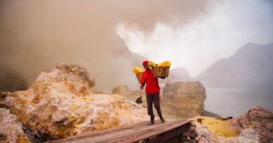 Kawah Ijen kráter Ďáblovo zlato fotoexpedice