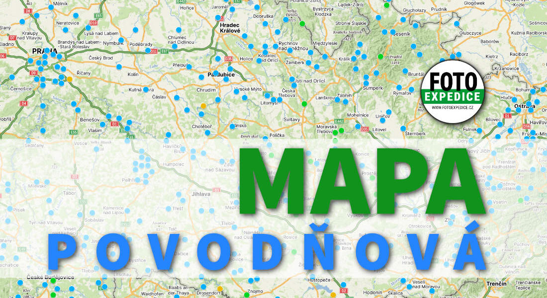 Povodňová mapa a hladina vody