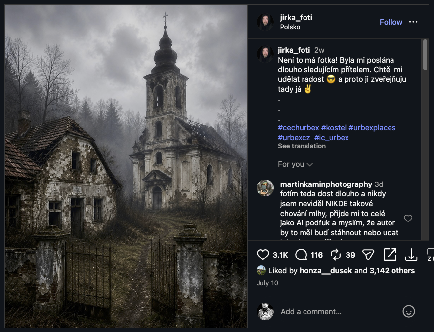 falešné fotografie, AI